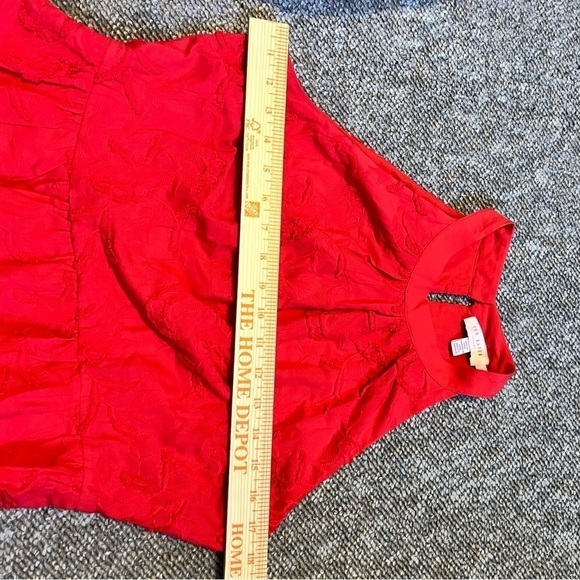 Ted Baker London Lorene Halter Neck Dress Red 100% Cotton Size 3 C - Picture 7 of 10